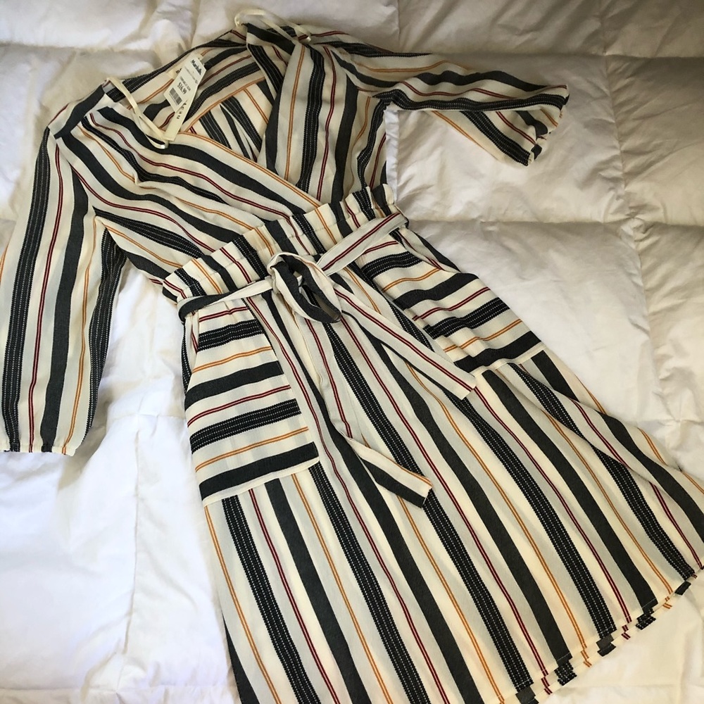 🌈NWT striped dress + BOOHOO pants